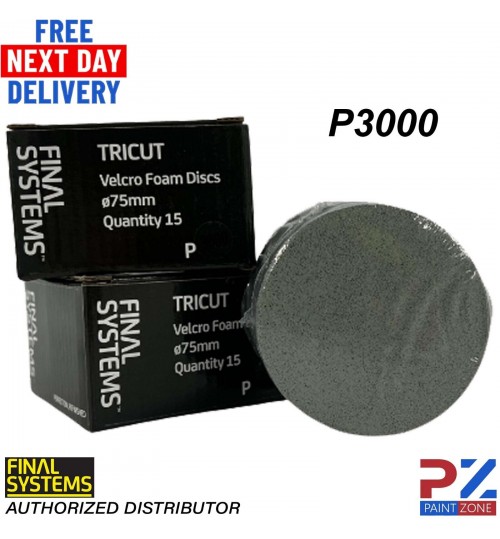FINAL SYSTEMS TRICUT Fine Finishing Discs 75mm Foam Discs (P3000)
